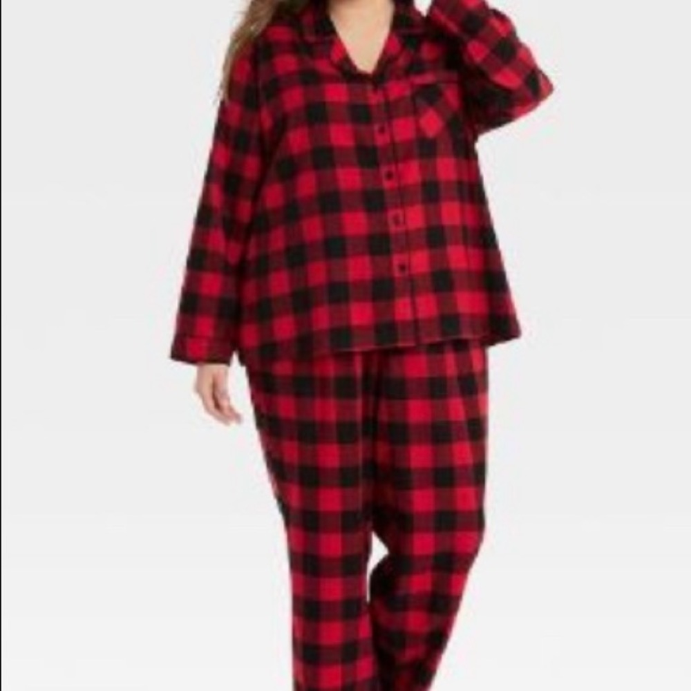 Women's Plus Size Holiday Buffalo Check
Plaid -Red 3X